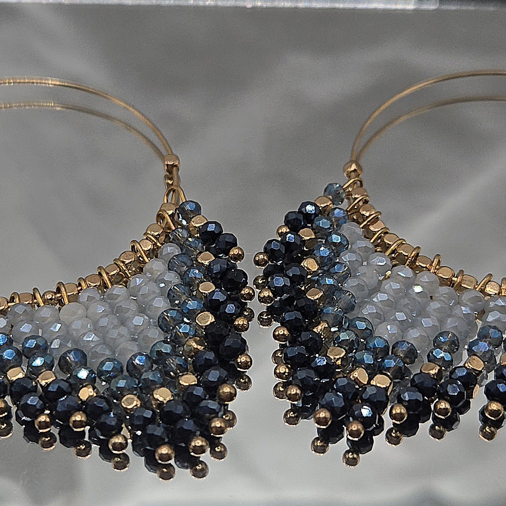 Elegant Beaded Hoop Earrings